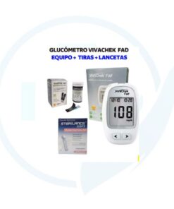 Combo Glucometro + Tiras + Lancetas ( VivaChek Fad )