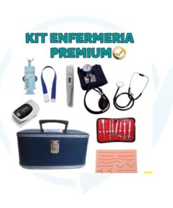 Kit de Enfermeria Premium ( Rompe Apollas + Ligadura + Termometro Digital + Tensiometro + Pulsiometro +Estetoscopio + Set de Sutura + Maqueta de Sututura + Maletin de Enfermeria )
