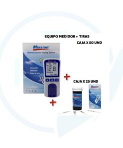 Medidor de Hemoglobina Mission ( Equipo Medidor + Tiras )