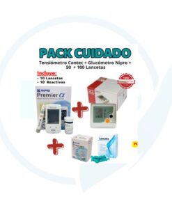 Pack Cuidado Nipro ( Tensiometro Contec + Glucometro Nipro + 50 + 100 Lancetas )