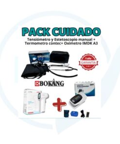 Pack Cuidado Bokang ( Estetoscopio + Estetoscopio Manual + Termometro Contec + Oximetro IMDK A3 )