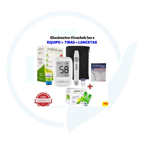 Combo Preventivo Glucometro VivaChek Ino + Tiras + Lancetas