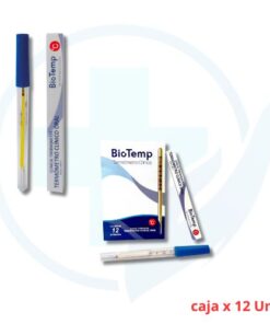 Termometro de Mercurio ( BioTemp ) Caja x 12 Und