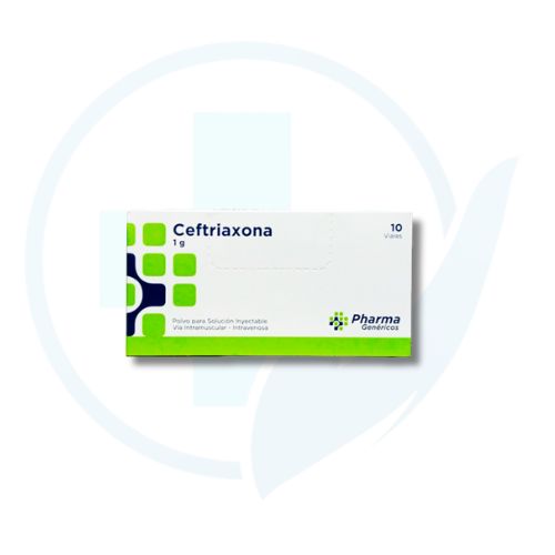 Ceftriaxona 1g ( Pharma Genericos ) x 10 Viales