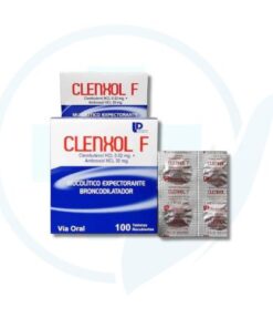 Clenxol F ( Clembuterol HCL 0.02 mg + Ambroxol HCL 30 mg ) x 100 Tabletas