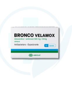 Bronco Velamox ( Amoxicilina + Ambroxol 500 mg ) x 50 Capsulas