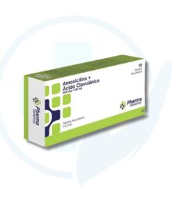 Amoxicilina + Acido Clavulanico 500 mg + 125 mg ( Pharmagenericos ) Caja x 10 Tabletas