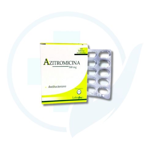 Azitromicina 500 mg ( Labo Gen ) x 100 Tabletas