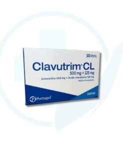 Clavutrim CL ( Amoxicilina 500 mg + Acido Clavulanico 125 mg ) Caja x 10 Tabletas