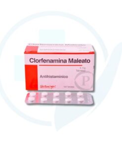 Clorfenamina Maleato 4 mg ( Portugal ) Caja x 100 Tabletas