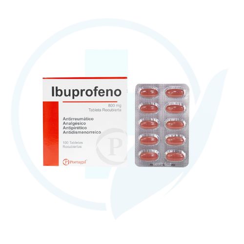 Ibuprofeno 800 mg ( Portugal ) Caja x 100 Tabletas