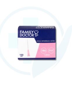 Aguja Hipodermica 18G x 1 1/2" 1.2 mm ( Family Doctor ) Caja x 100 und