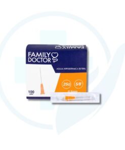 Aguja Hipodermica 25g x 5/8 0.5mm (Family Doctor) Caja x 100 und