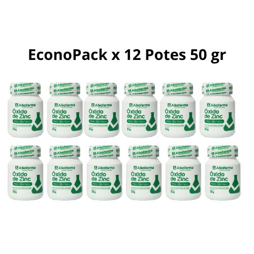 Oxido de Zinc (Alkofarma) Pote 50g Pack x 12
