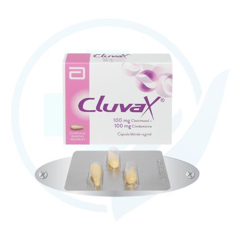 Cluvax ( Clotrimazol 100 mg + Clindamicina 100 mg ) x 3 capsulas