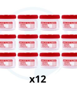 Frasco de Analisis Rojo (Orina,Heces ò Esputo) Pack x 12