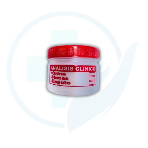 Frasco de Analisis Rojo (Orina,Heces ò Esputo) x und