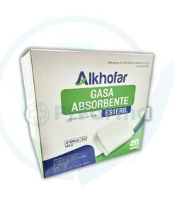 Gasa Absorbente Esteril 10cm x 10cm (Alkhofar) Caja x 20 Sobres
