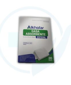 Gasa Absorbente Esteril 5cm x 5cm (Alkhofar) Caja x 20 Sobres
