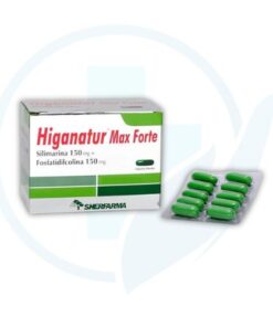 Higanatur Max Forte (Silimarina 150 mg + Fosfatidilcolina 150 mg) Caja x 60 Capsulas Blandas