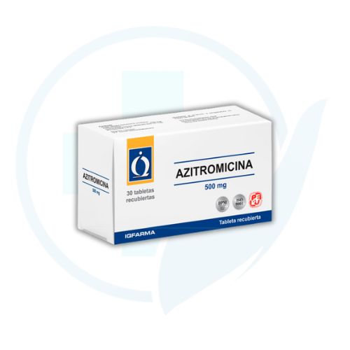 Azitromicina 500 mg (IQFarma) Caja x 30 Tabletas