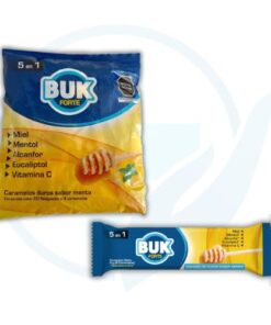 Buk Forte Caramelos Sabor Miel Pack x 20 Bolsitas x 4 Caramelos