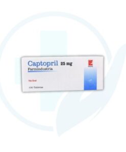 Captopril 25 mg (Farmindustria) Caja x 100 Tabletas