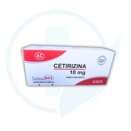 Cetirizina 10 mg (AC Farma) Caja x 60 Tabletas
