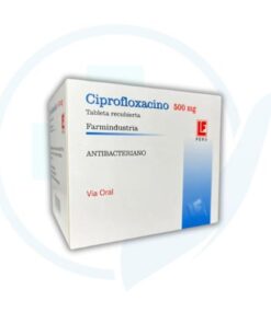 Ciprofloxacino 500 mg (Farmindustria) Caja x 100 Tabletas