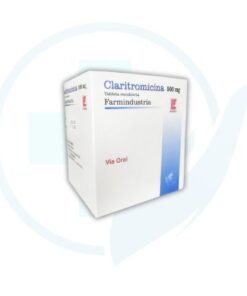 Claritromicina 500 mg (Farmindustria) Caja x 100 Tabletas