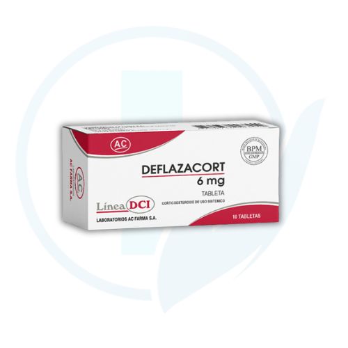 Deflazacort 6 mg (Ac Farma) Caja x 10 Tabletas