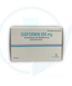 Disformin 850 mg (Clorhidrato de Metformina) Caja x 100 Tabletas