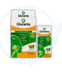 Gloranta Caramelos sabor a Jengibre y Menta Caja x 25 Sobres x 4 Caramelos