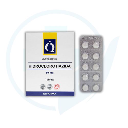 Hidroclorotiazida 50 mg (IQFarma) Caja x 200 Tabletas