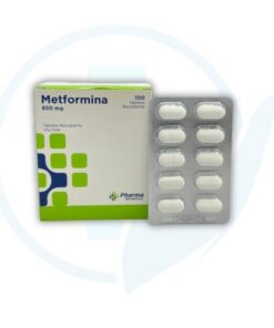 Metformina 850 mg (Pharmagenericos) Caja x 100 Tabletas