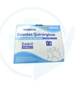 Guantes Quirúrgicos Estéril Talla 7.5 (Alkhofar) Caja x 50 Pares