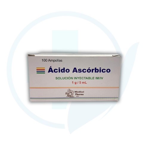 Acido Asborbico (Mhedical Pharma) Caja x 100 Ampollas
