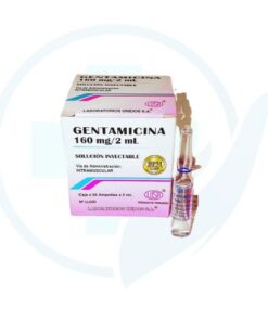 Gentamicina 160 mg/2ml (Lusa) Caja x 25 Ampollas