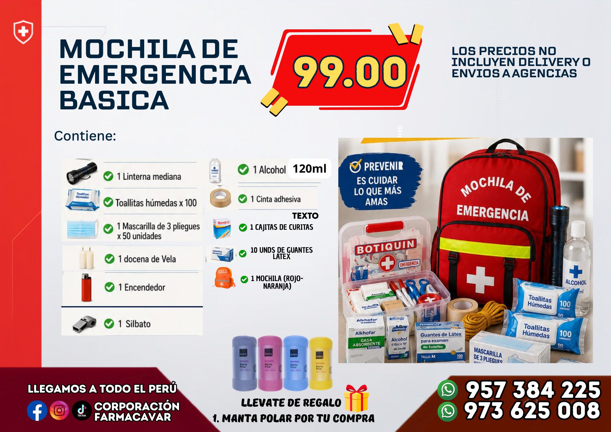 MOCHILA DE EMERGENCIA EQUIPADA